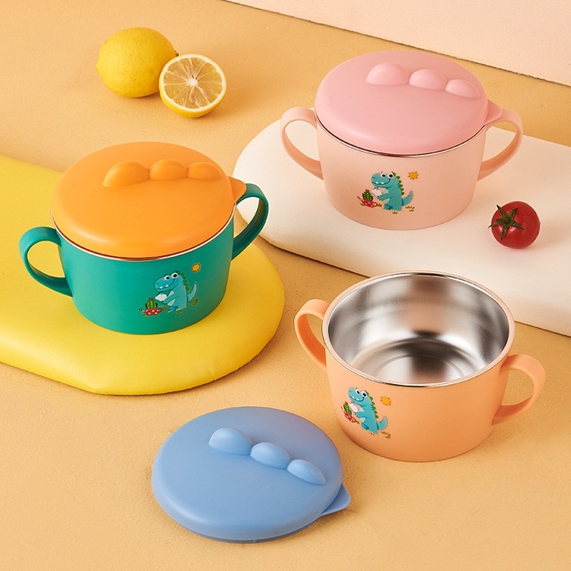 Children's stainless steel bowl (color box packaging) 500ml
