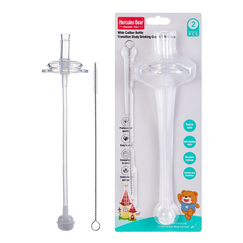 Bottle conversion straw + straw brush