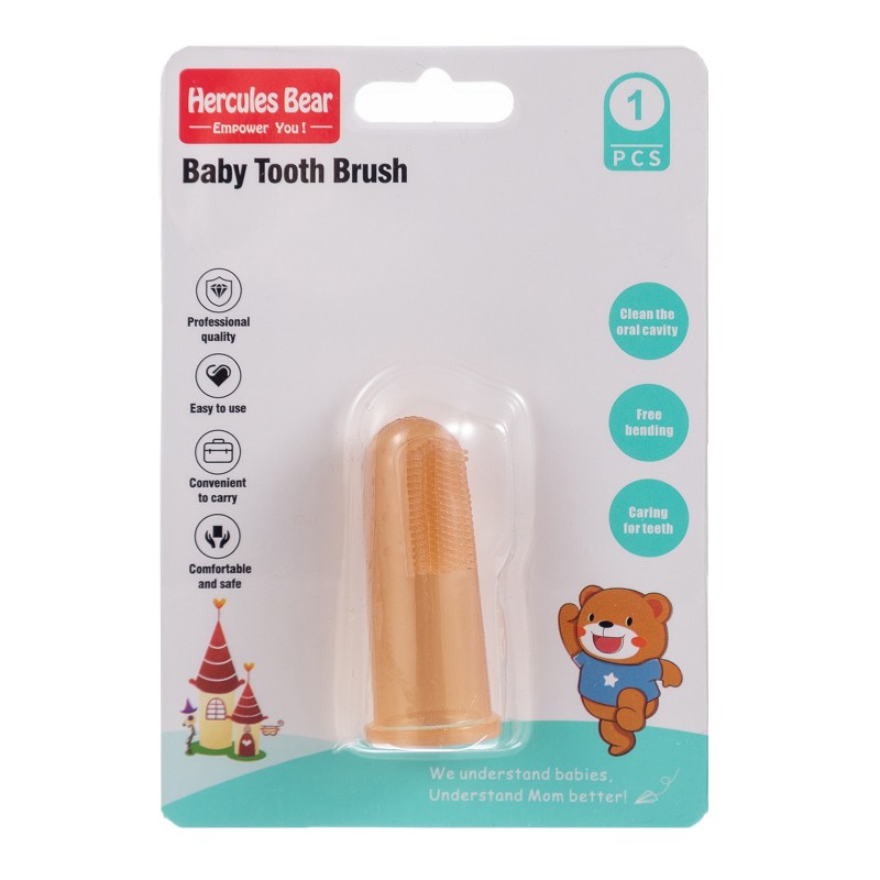 Silicone finger cuff toothbrush