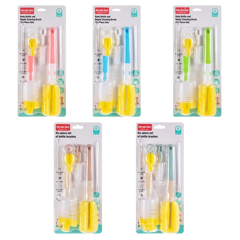 Bottle brush six-piece set