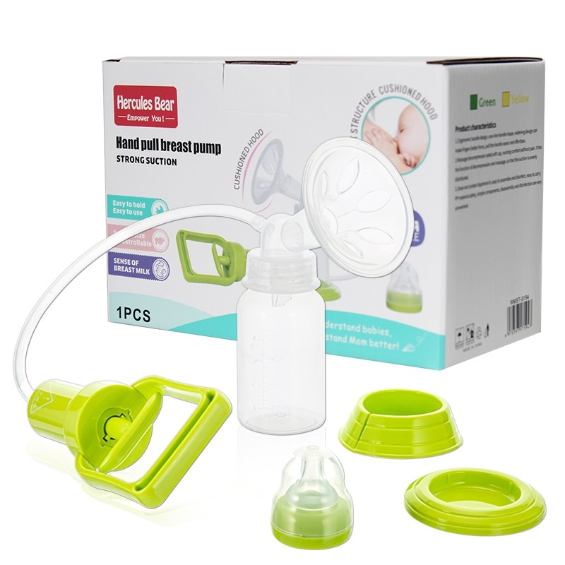 Hand-pulled breast pumps