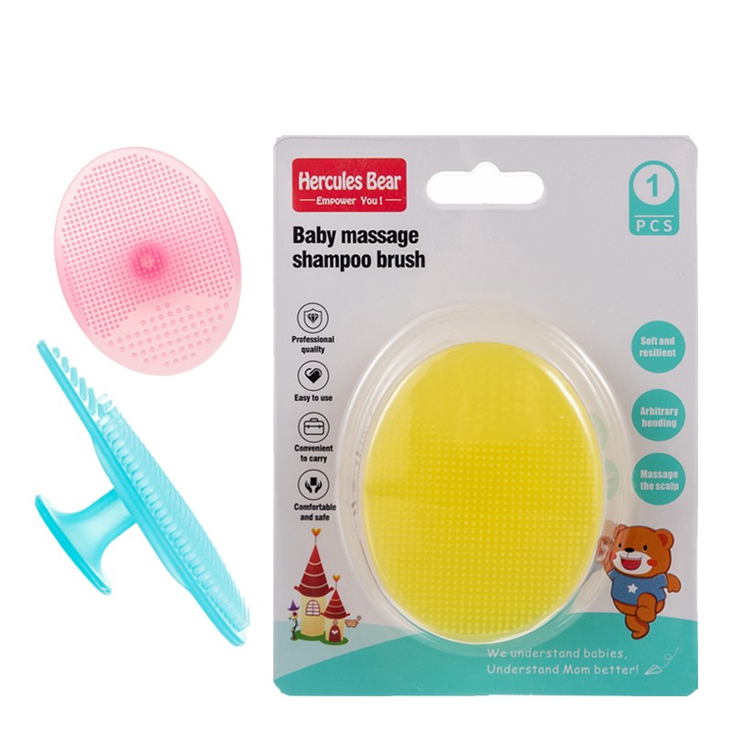 Silicone shampoo brush