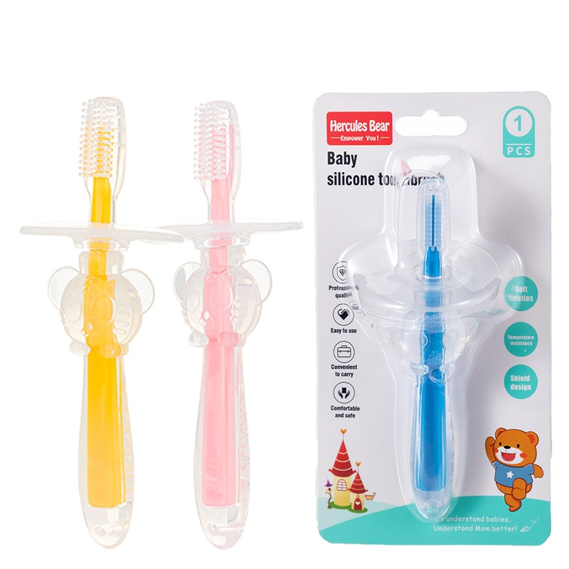 Clear silicone latex toothbrush