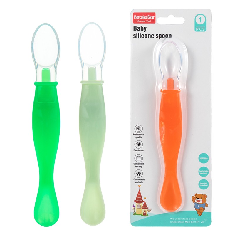 Silicone spoon soft tip spoon [small head] temperature sensing model