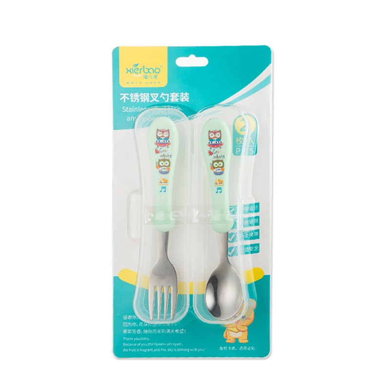 Stainless steel fork spoon combination