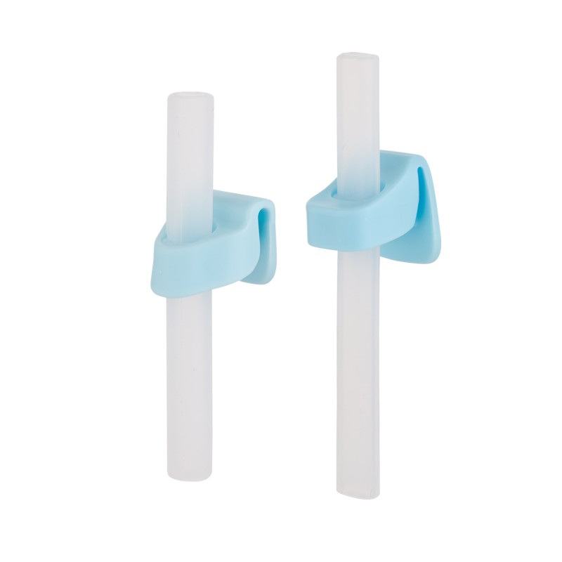 Silicone straw with snap [2 pieces]