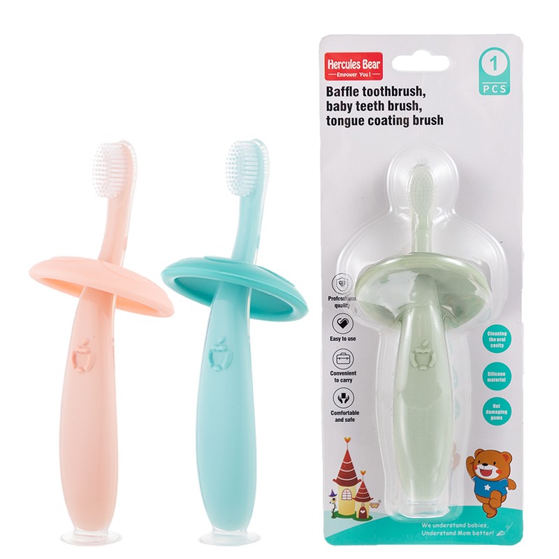 【Discontinued】Suction cup silicone baffle toothbrush