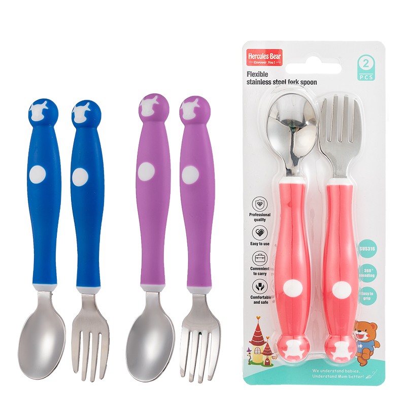 316 stainless steel twist fork + spoon combination