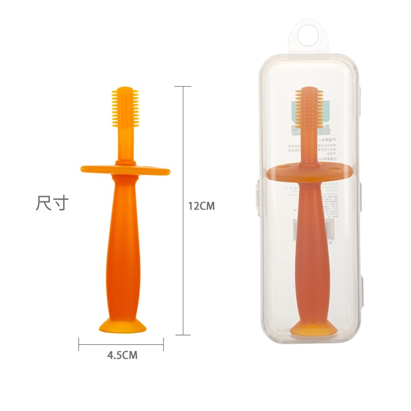 Silicone suction cup toothbrush