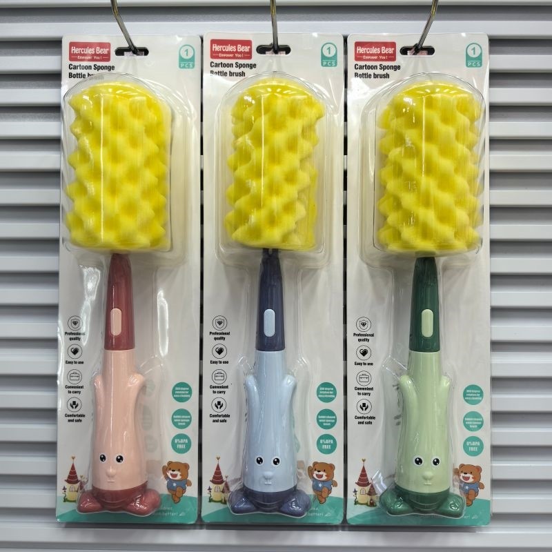 Pineapple head sponge bottle brush set of 3