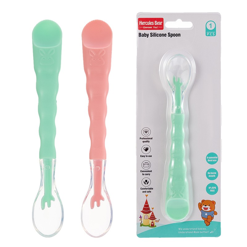 Double headed complementary food scraper spoon