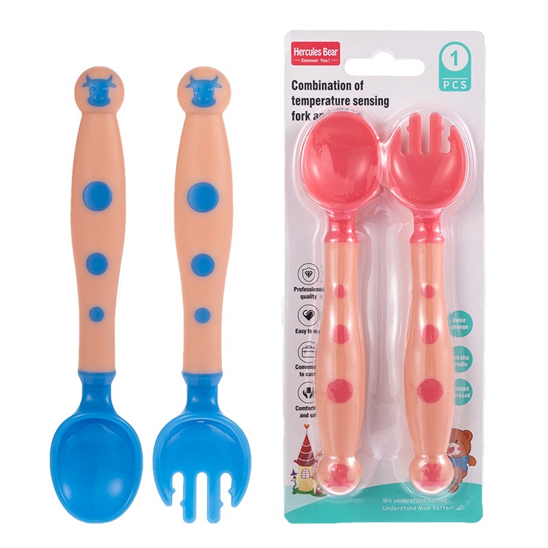 Bull head handle twist fork + spoon combination