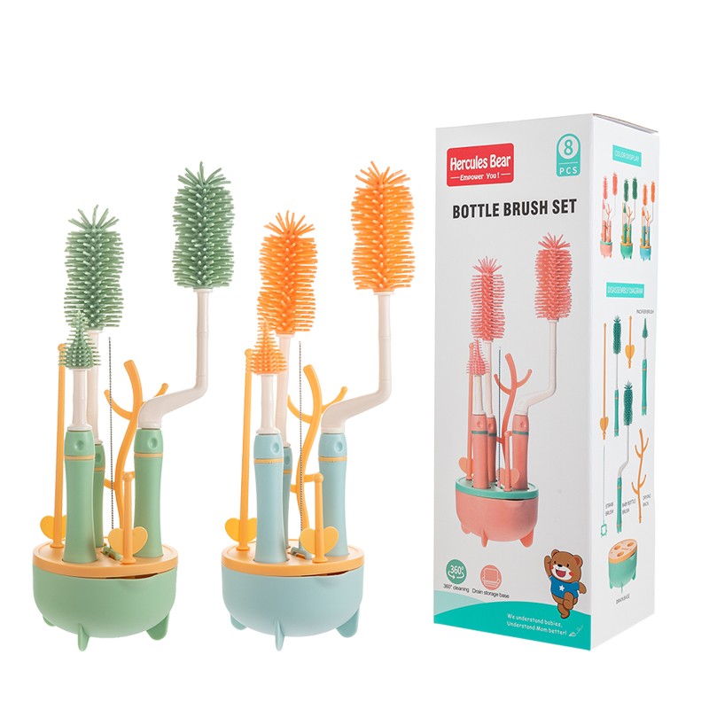 Multi-functional bottle brush set