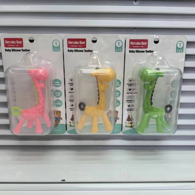 Giraffe teether in a storage box