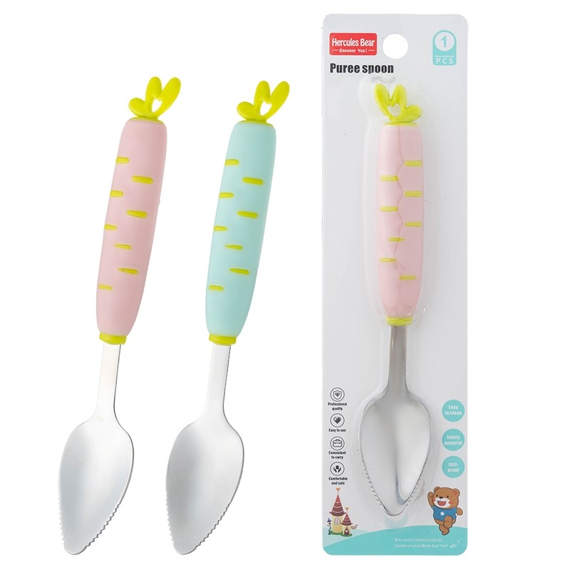 不锈钢辅食刮泥勺