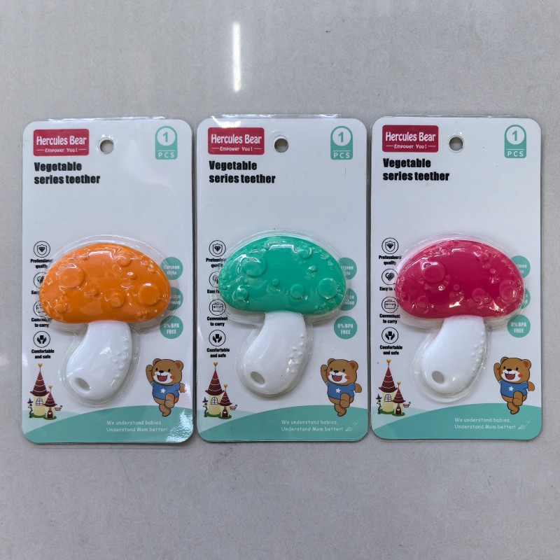 Cartoon mushroom teether