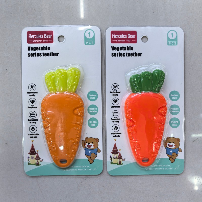 Cartoon carrot teether
