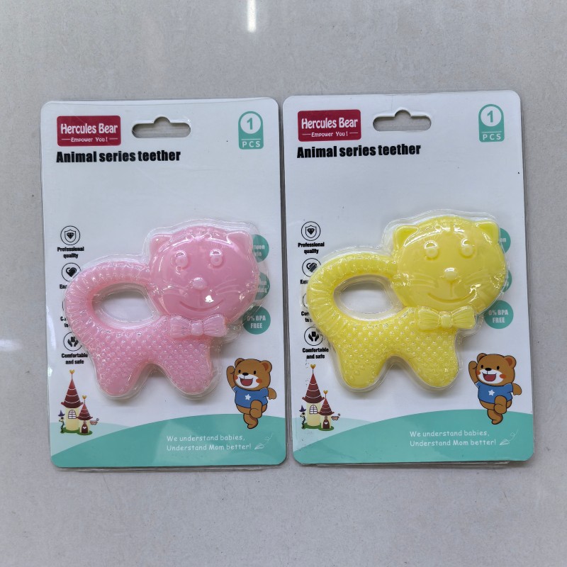 Cartoon kitten teether