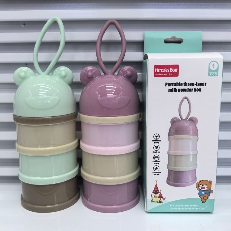 Frog Head Portable Three-Layer Milk Powder Box