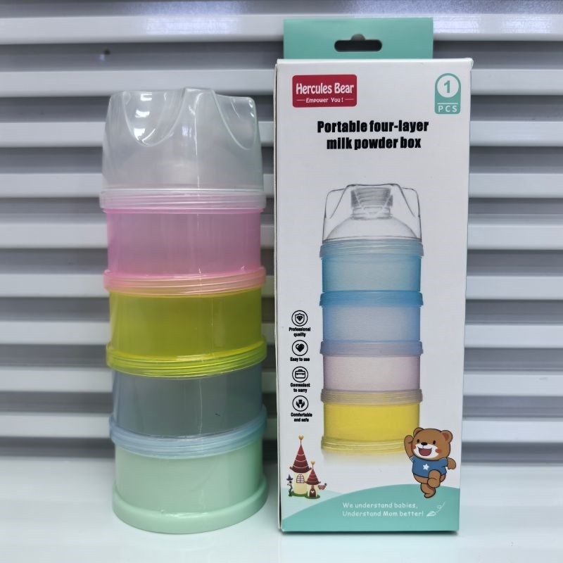 Colorful portable four-layer milk powder box