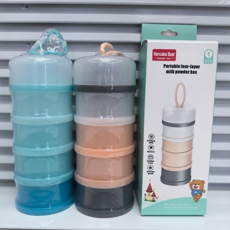 Colorful portable four-layer milk powder box