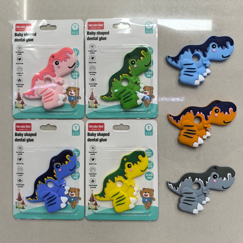 Cartoon Tyrannosaurus Rex full silicone teether