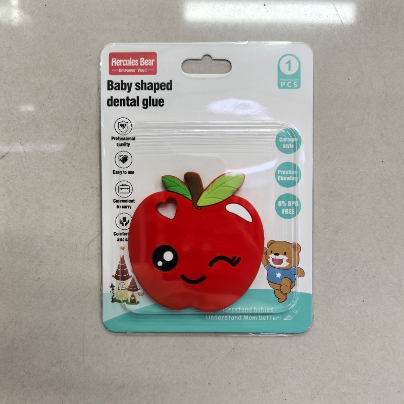 卡通苹果全硅胶牙胶