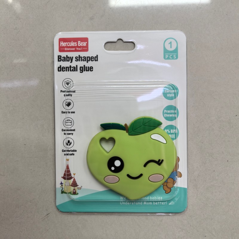 Cartoon peach full silicone teether