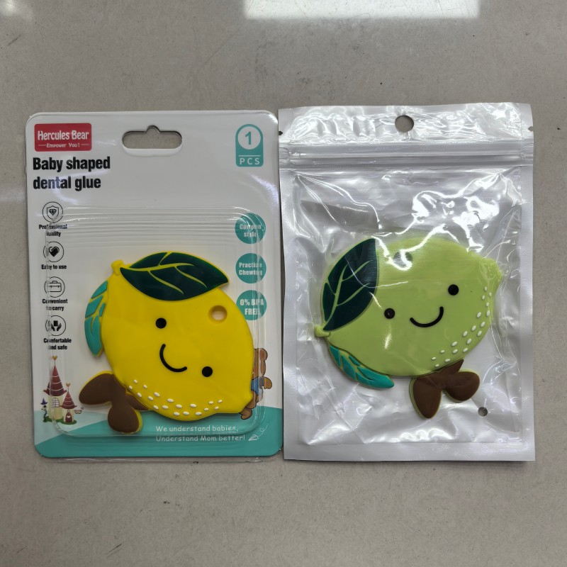 卡通柠檬全硅胶牙胶