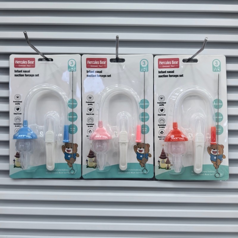 Catheter nasal aspirator + nasal mucus clip + straw brush set