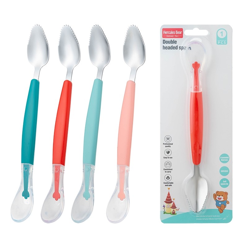 双头刮泥勺(不锈钢+硅胶)