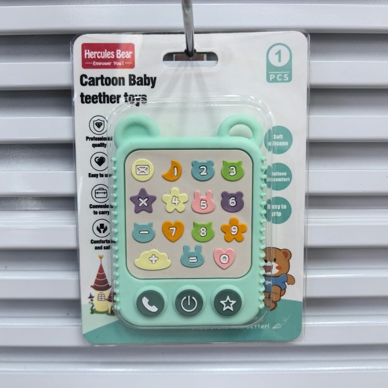 Cartoon full silicone teether