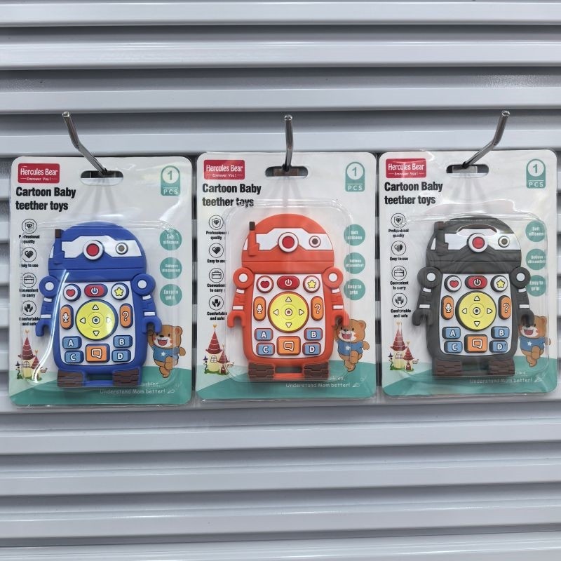 Cartoon full silicone teether