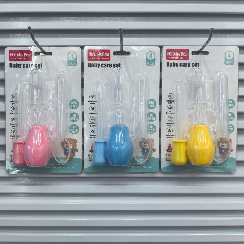 Baby nasal aspirator, medicine feeder, finger cuff toothbrush set