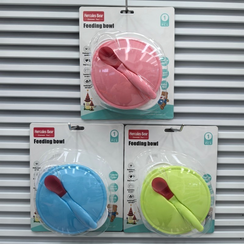 Suction cup bowl + thermometric spoon set