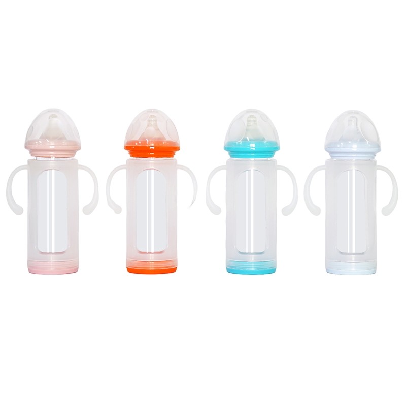 240ml wide mouth straight glass bottle