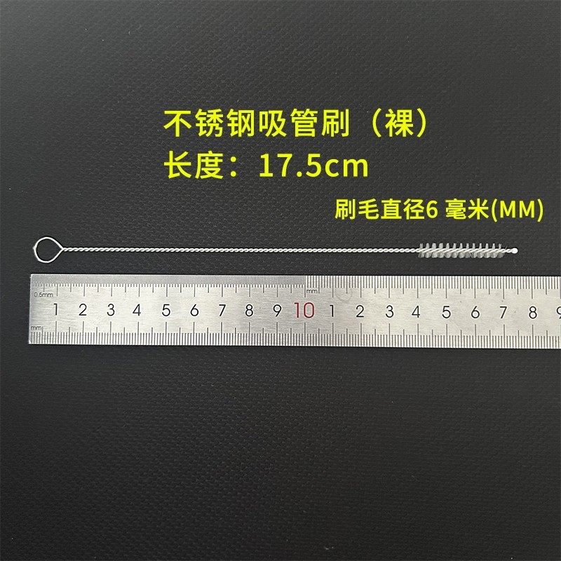 Stainless steel straw brush