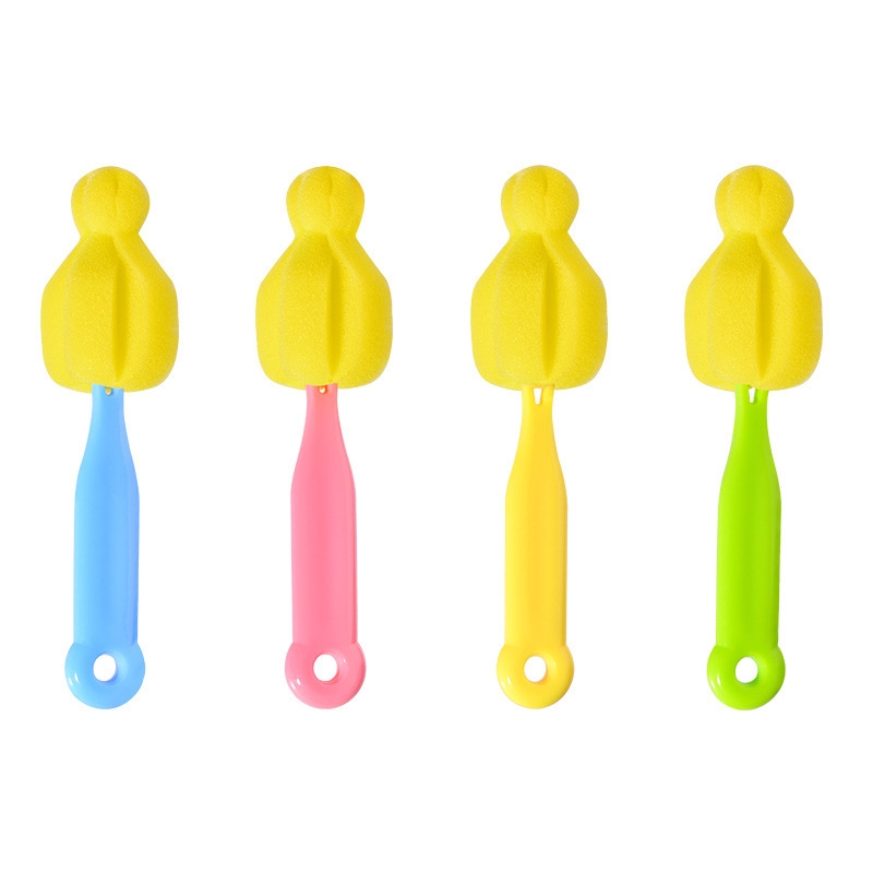 Long handled sponge pacifier brush